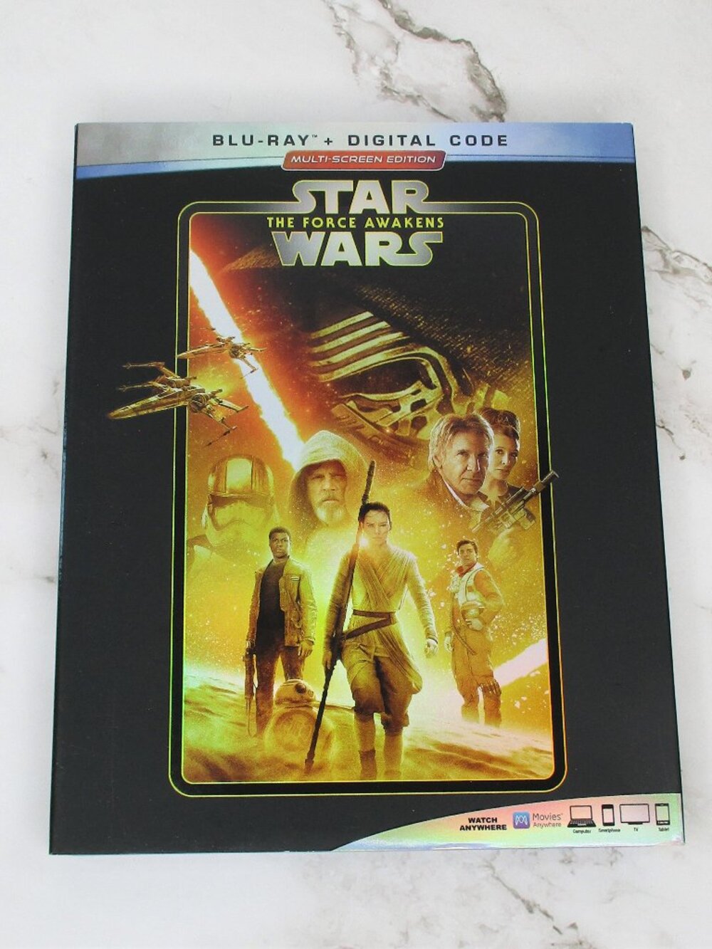 Star Wars The Force Awakens Episode VII (Blu-Ray 2016) + Slipcover
